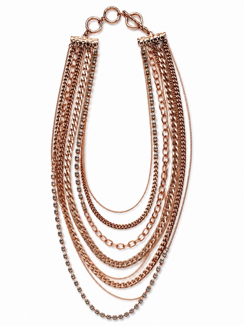 Stella & Dot Rose Gold Multi-Strand Necklace